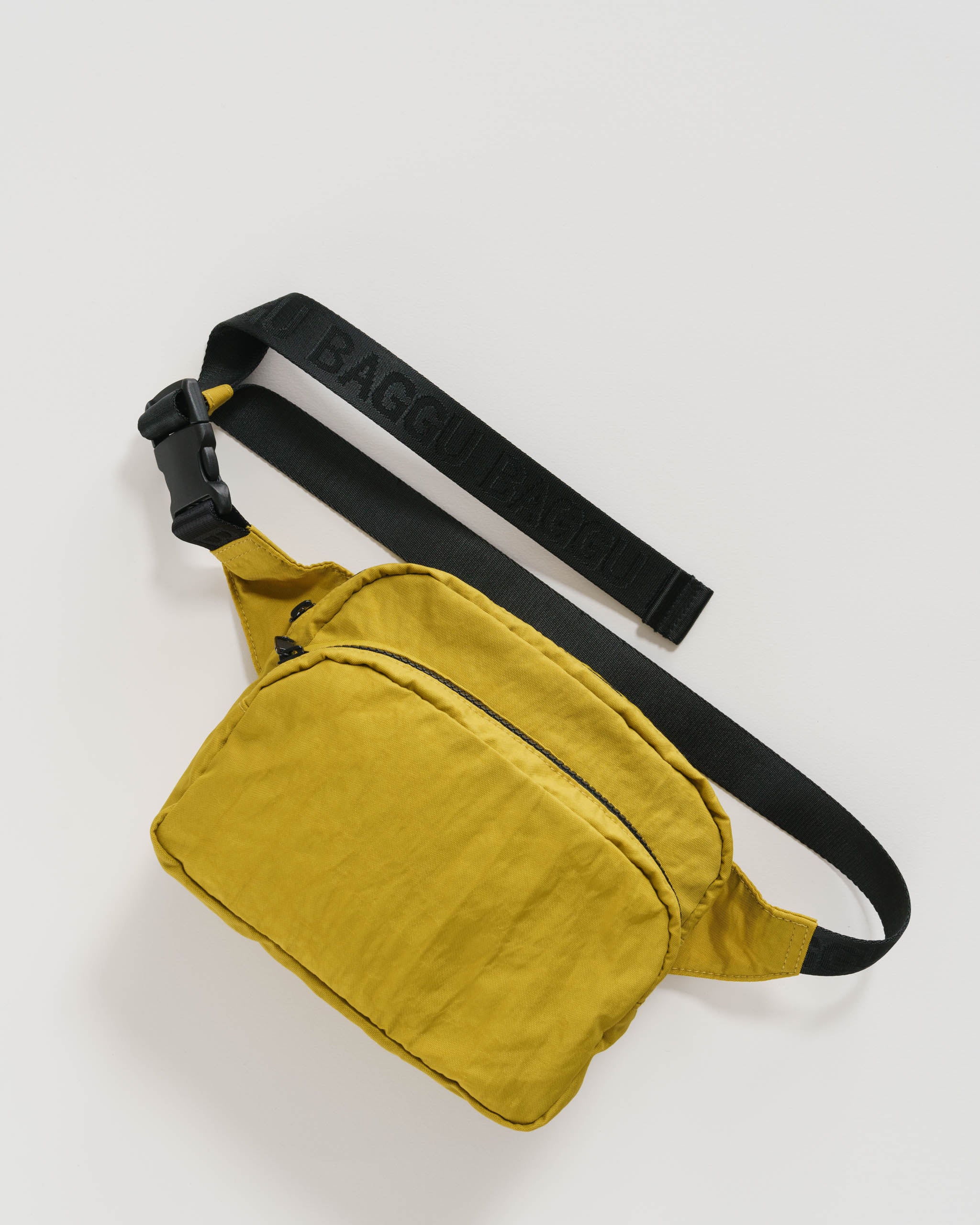 YogoRun Large Waist Pack Bag Fanny Pack Bag Nylon Belt Bag for Men & Women  Fashion Cross Body Bag Black Belt Pack (Black)