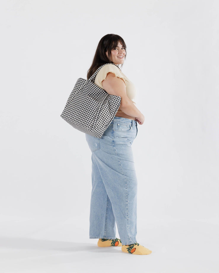 Cloud Bag : Black & White Gingham - Baggu