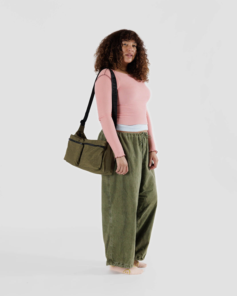 Large Cargo Crossbody in Seaweed