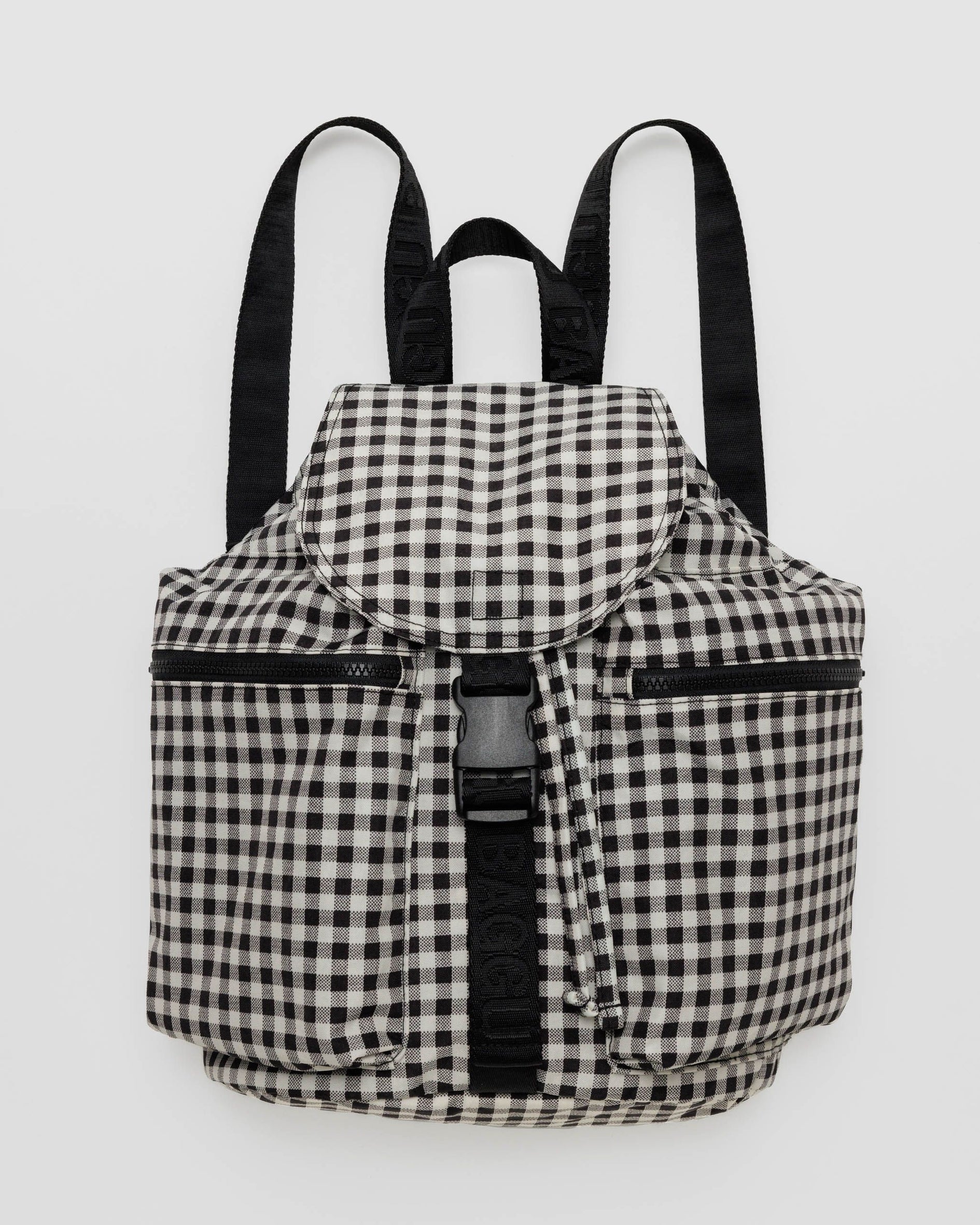 Sport Backpack - Black & White Gingham