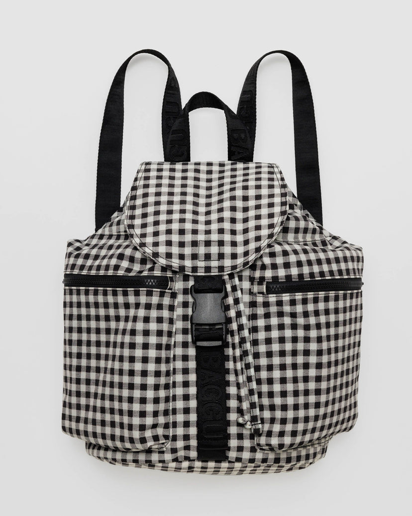 Sport Backpack in Black & White Gingham