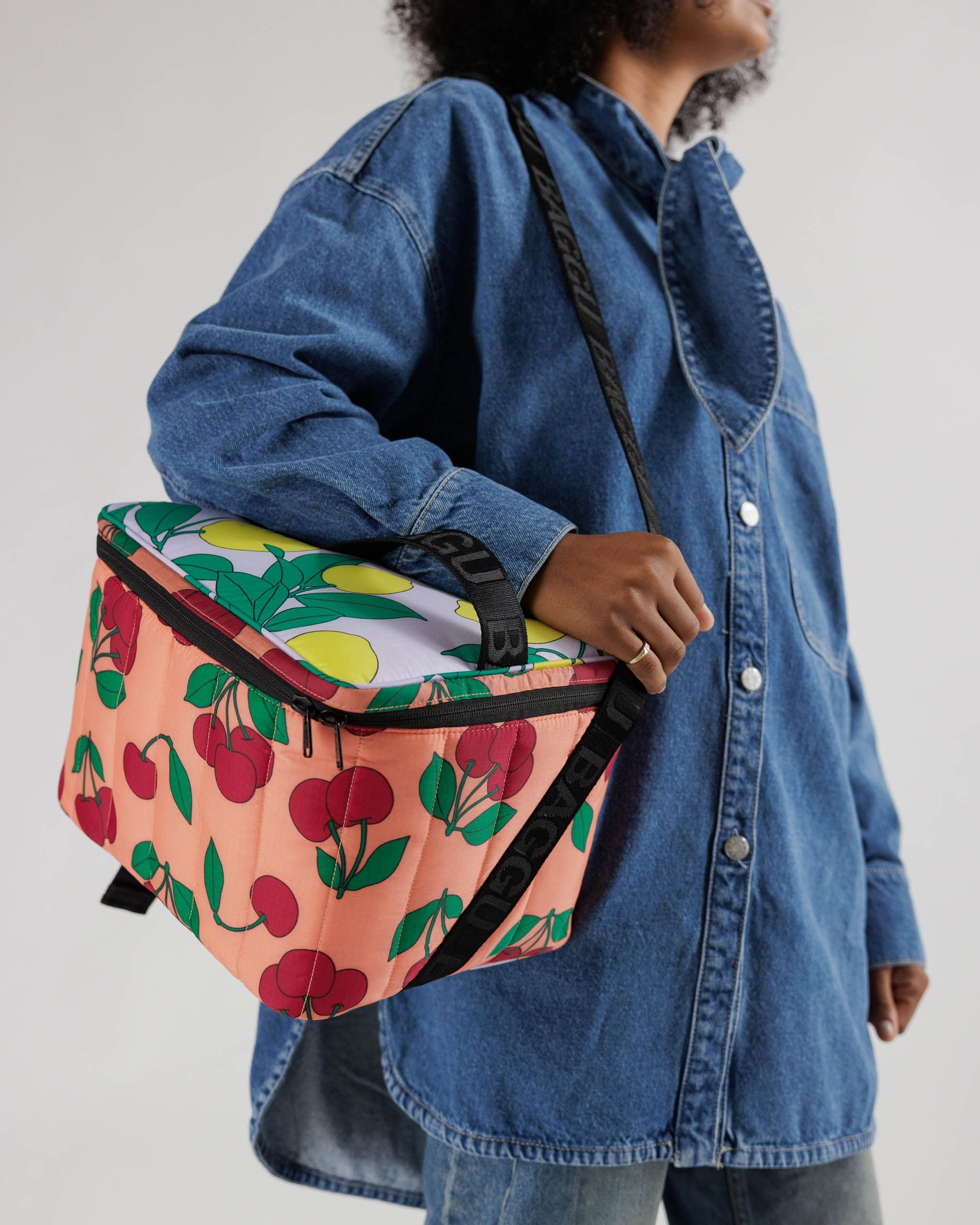 Baggu Puffy Cooler Bag Trippy Swirl Pool