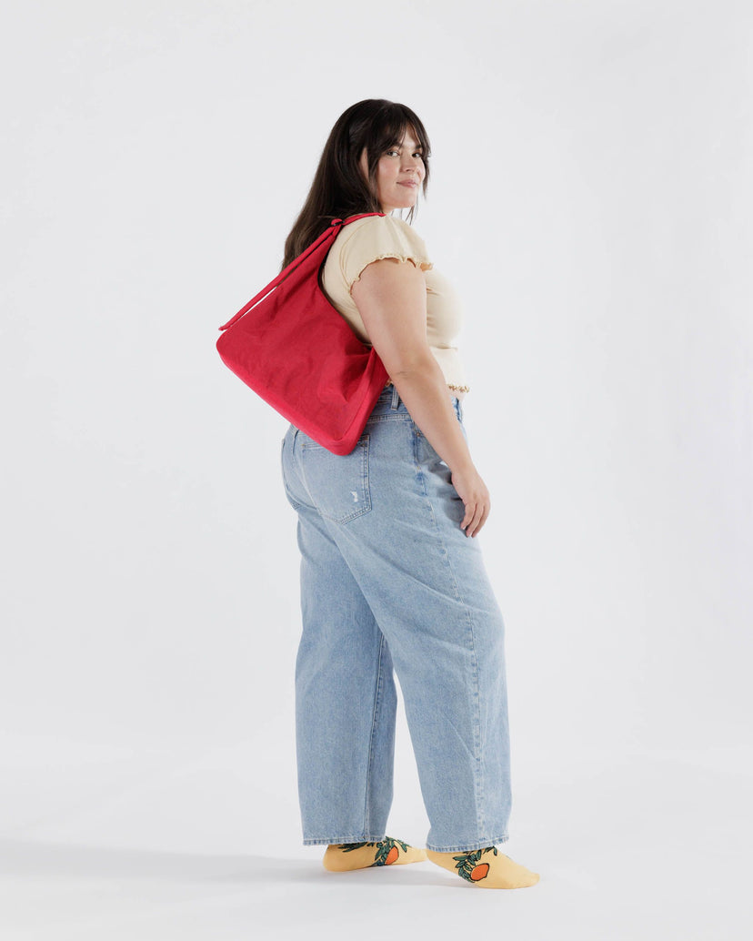 Nylon Shoulder Bag in Candy Apple