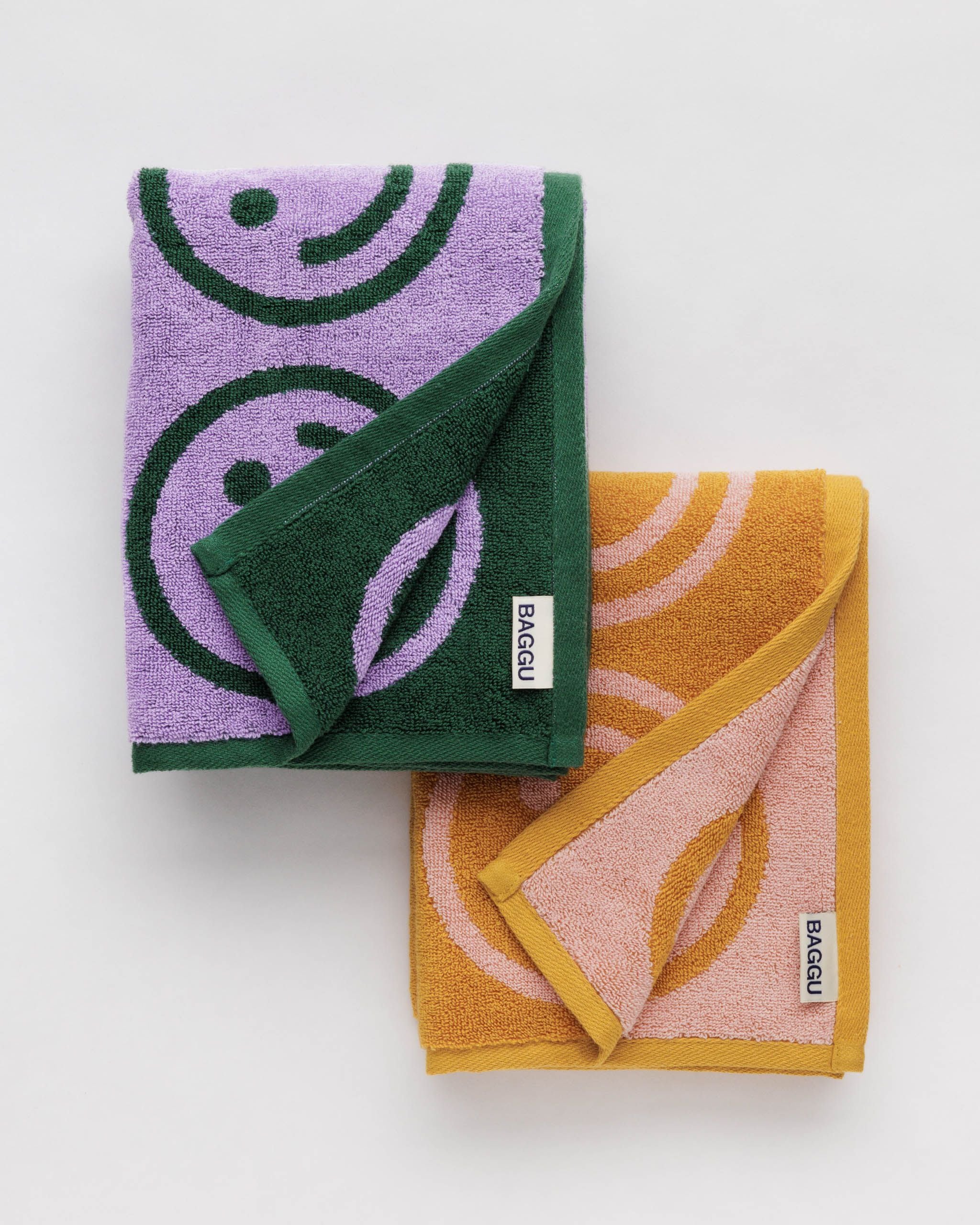 Baggu - Hand Towel Set of 2 - Poppy Happy Mix