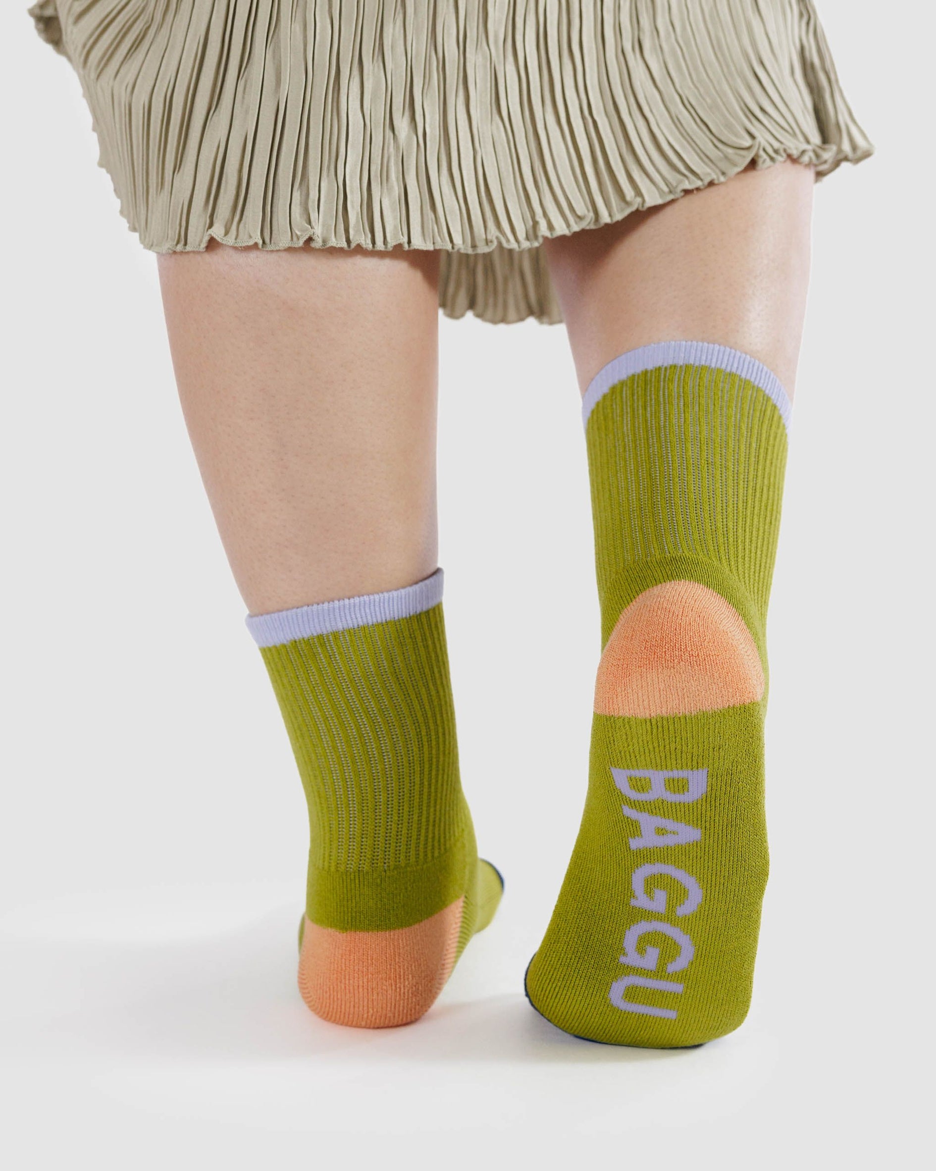 Ribbed Sock : Aloe Mix - Baggu