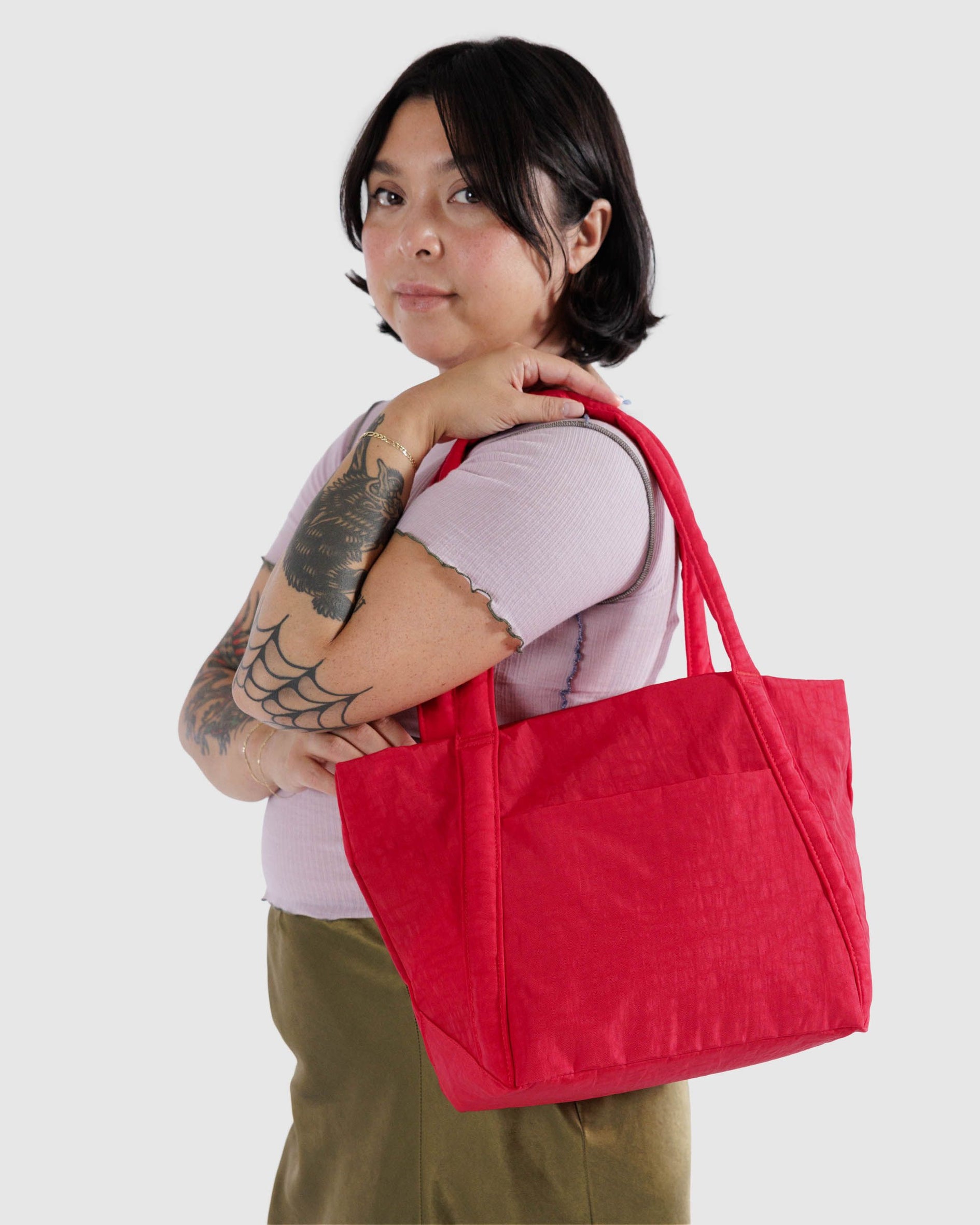 Baggu x Sandy Liang Mini Bow Bag Candy Apple