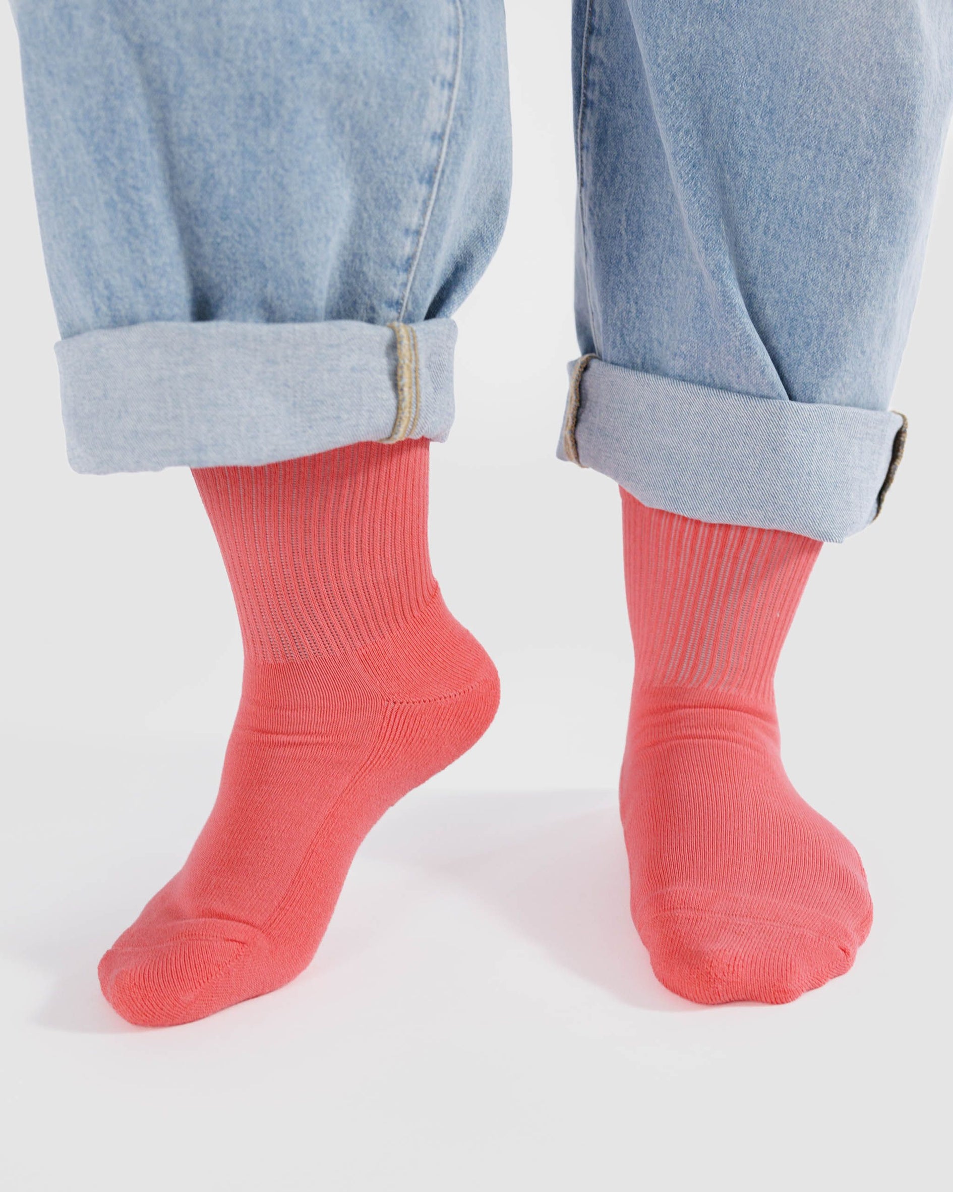 Ribbed Sock : Watermelon Pink - Baggu