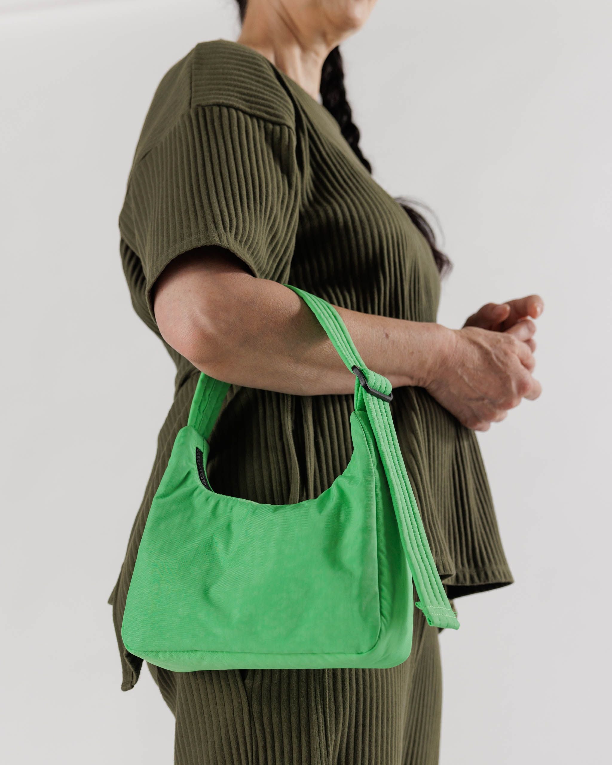 Mini Nylon Shoulder Bag : Aloe - Baggu