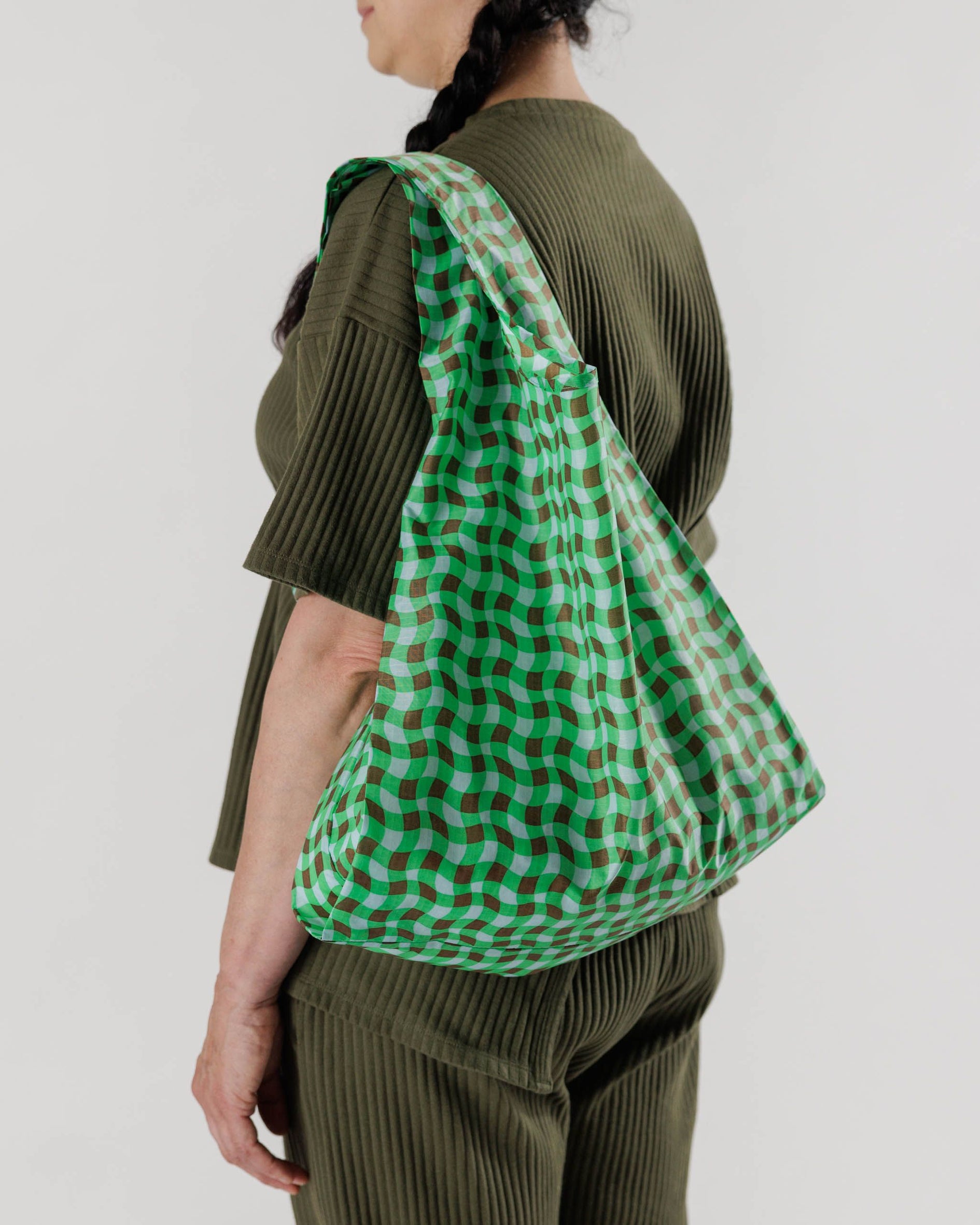 Baggu - Standard - Wavy Gingham Peach