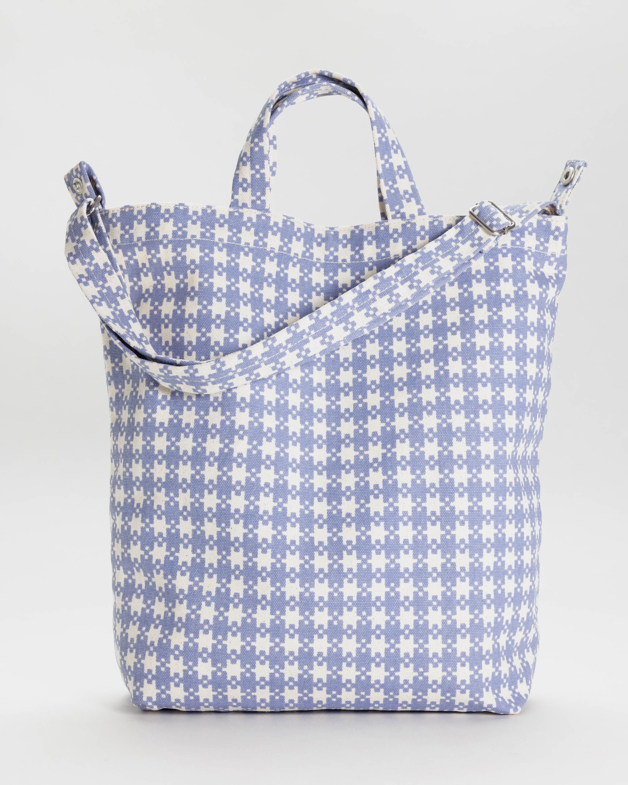 Duck Bag - Blue Pixel Gingham