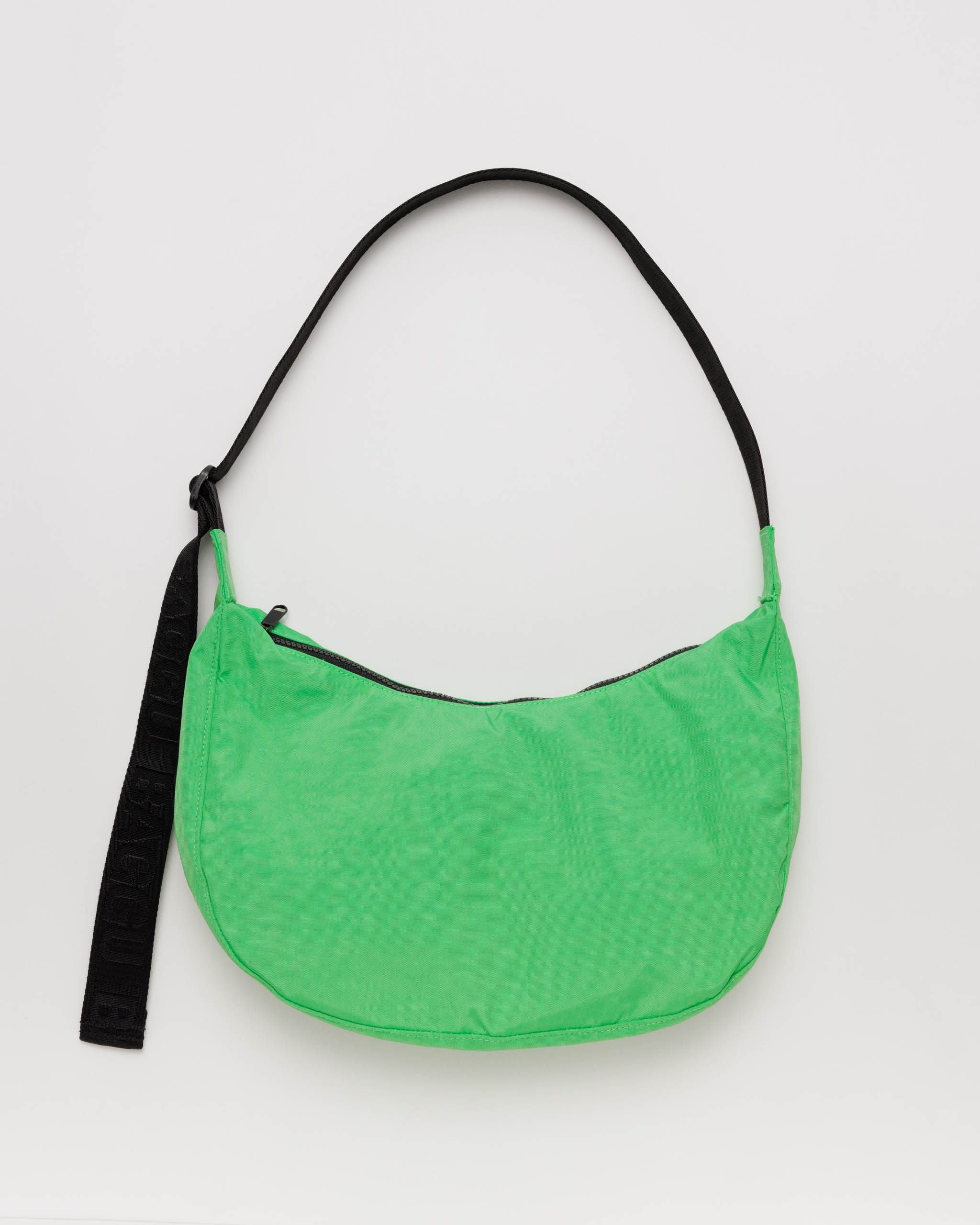 Medium Nylon Crescent Bag - Aloe