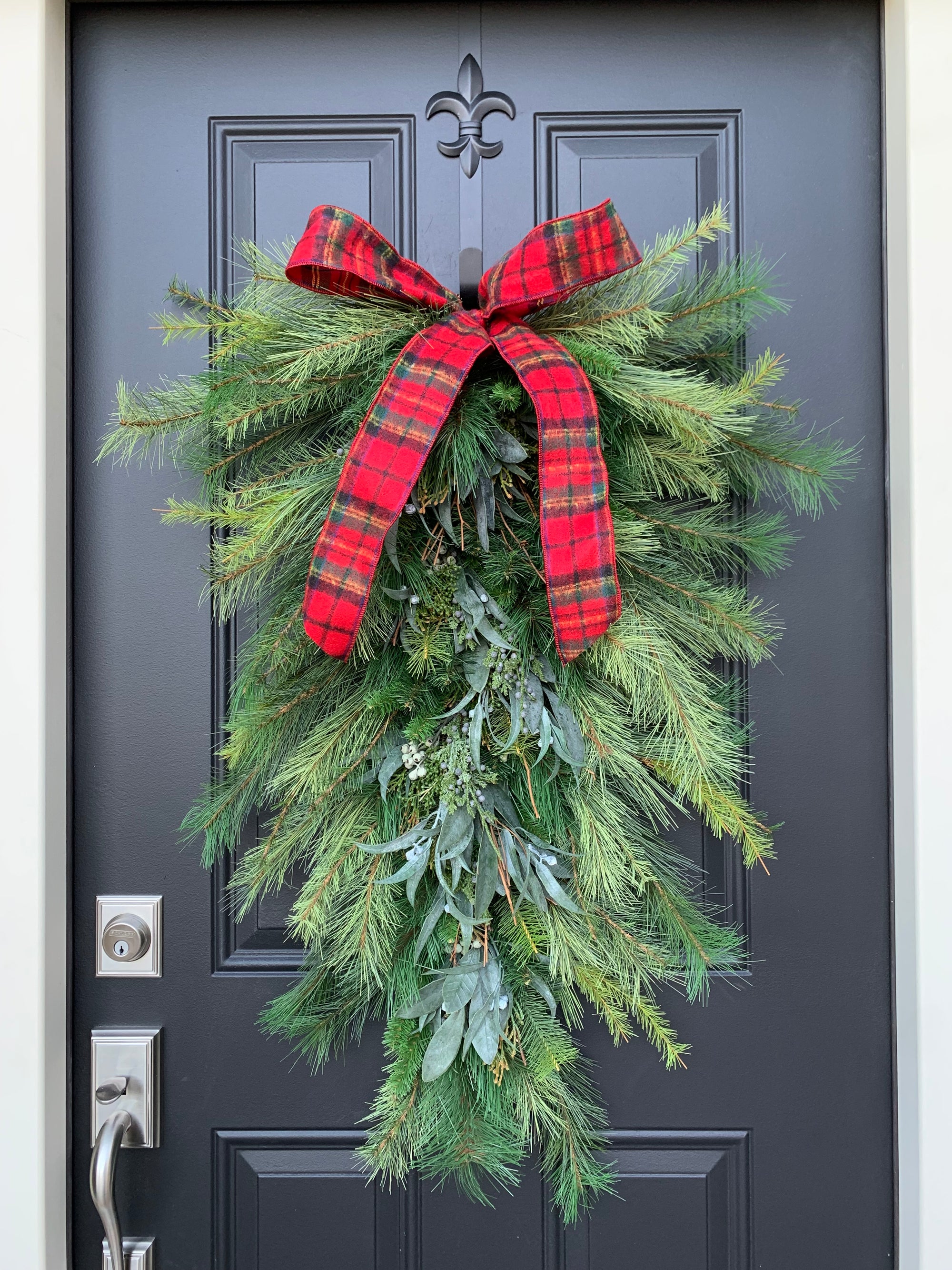 Pine Wreath with Decorative Bells - I'll Be Home for Christmas -  TwoInspireYou