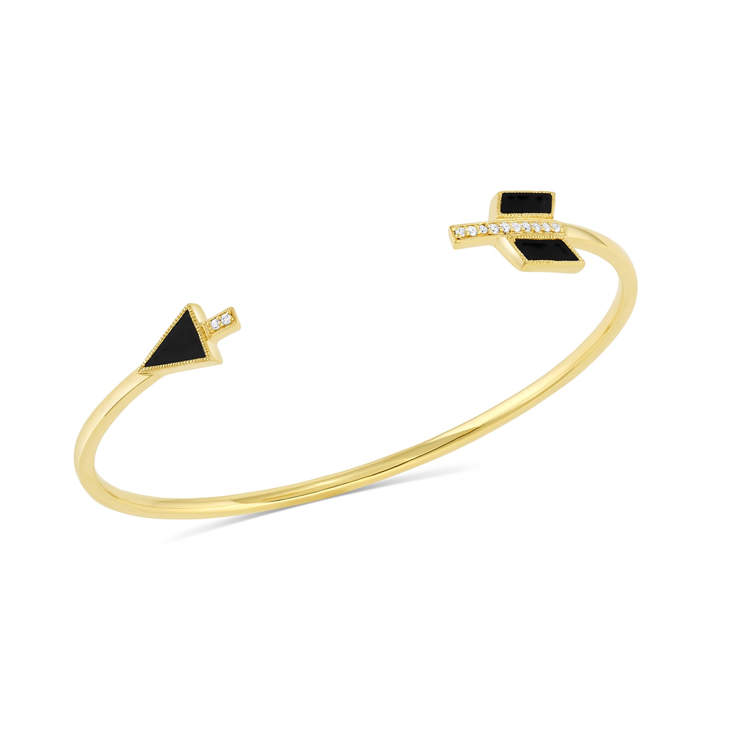 Black Onyx & Diamond Arrow Bracelet – Katherine & Josephine