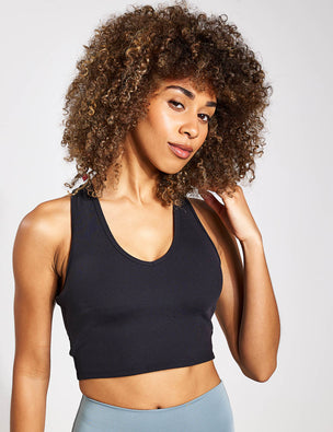 Alosoft ribbed chic bra tank features a - Depop