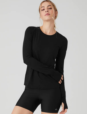 Alo Yoga Alosoft Low Rise Foldover Bootcut Flare Black – Move Athleisure