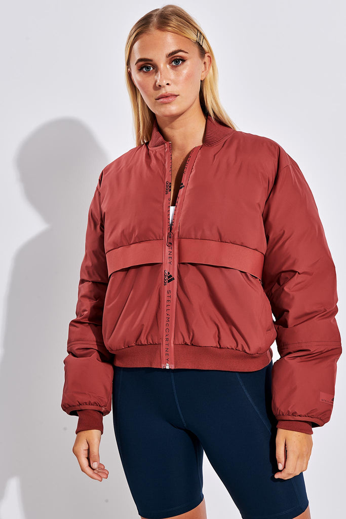 adidas by stella mccartney athletic long padded jacket