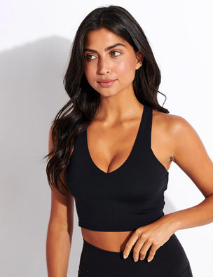 Alo Yoga, Alosoft Ribbed Chic Bra Tank - Black