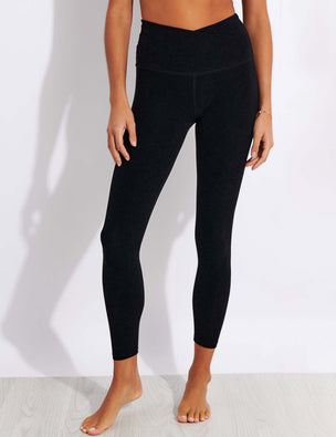 Beyond Yoga Caught In The Midi High Waisted Legging in Black-Charcoal  Online at Green Envy