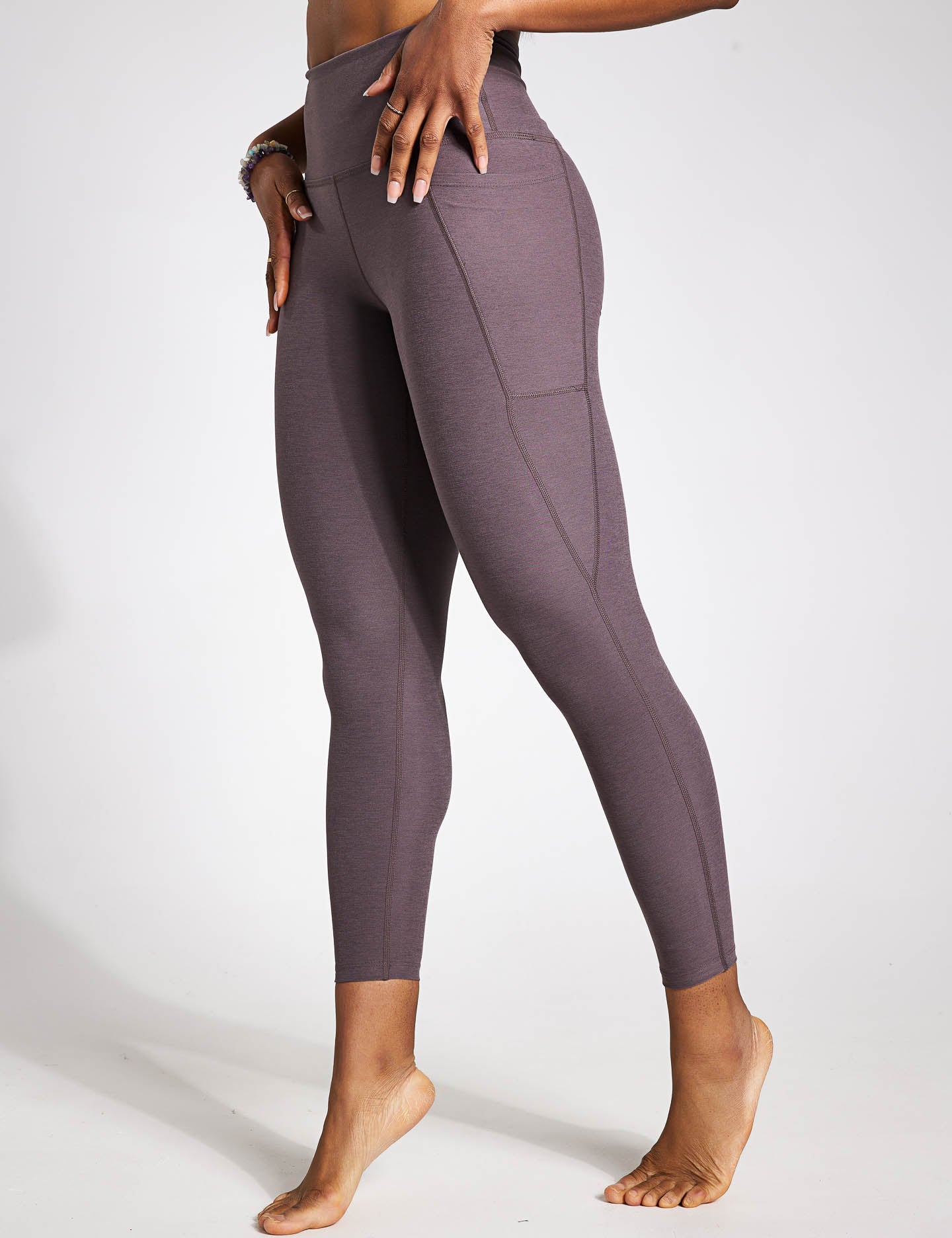 Practice Space Dye High Waist Pants In Woodland Heather