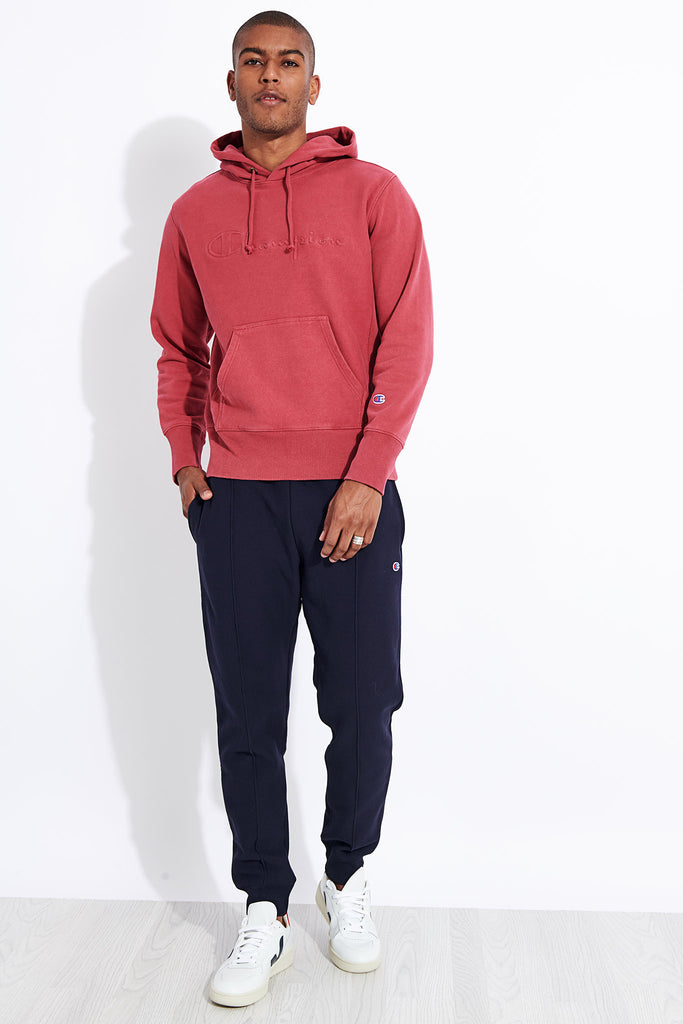 red champion hooded sweatshirt