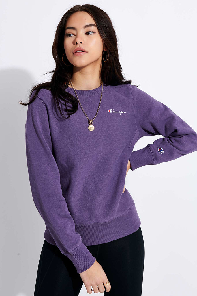 champion small script crew sweatshirt