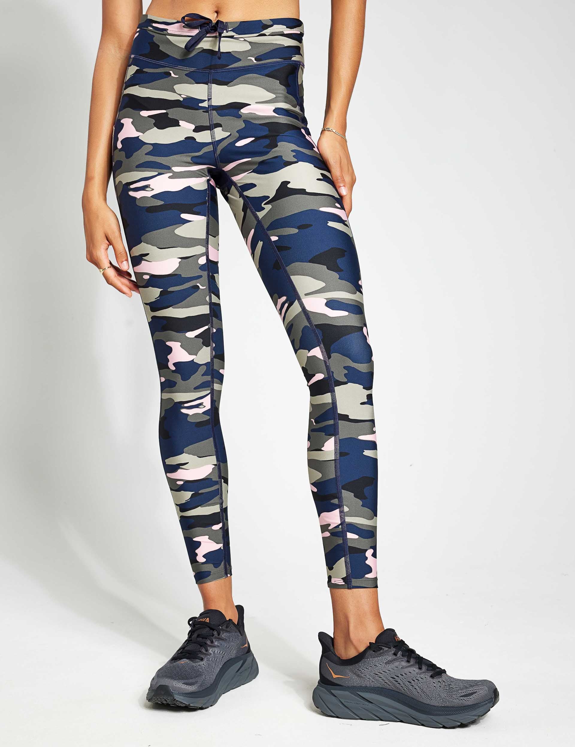 Goodmove | Go Move Printed Gym Leggings - Olive Mix | The Sports Edit