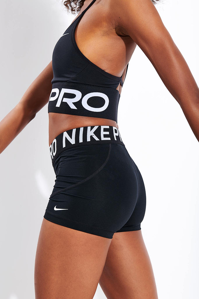 girls black nike pro shorts