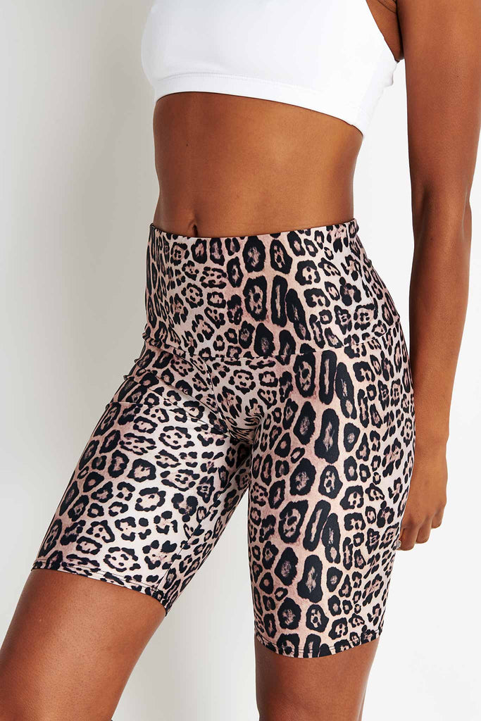 leopard bicycle shorts