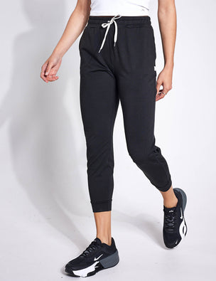 NIKE Womens Capri Tracksuit Trousers UK 10/12 Medium Black Polyester, Vintage & Second-Hand Clothing Online