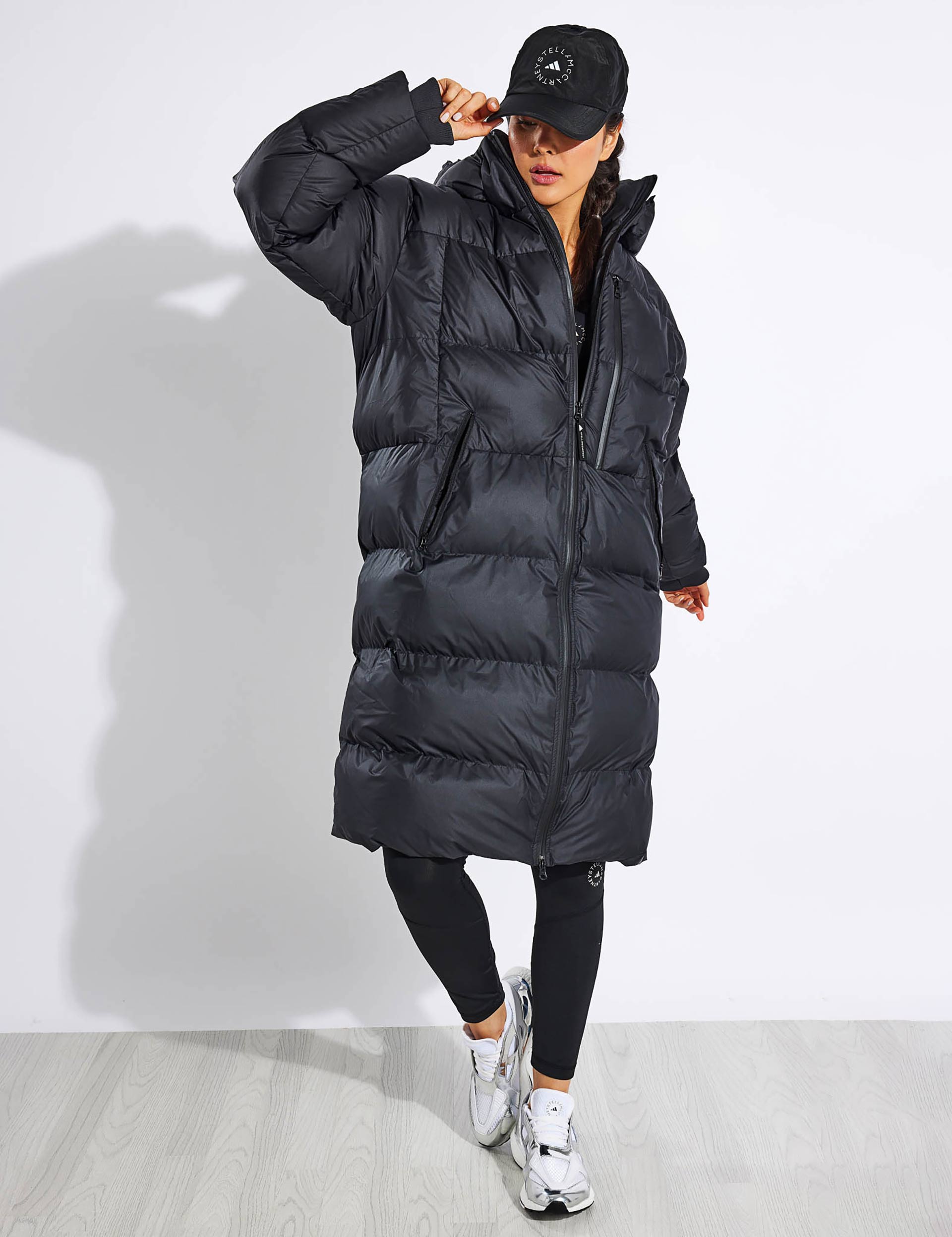 adidas x Stella McCartney | Long Puffer - Black | The Sports Edit ...