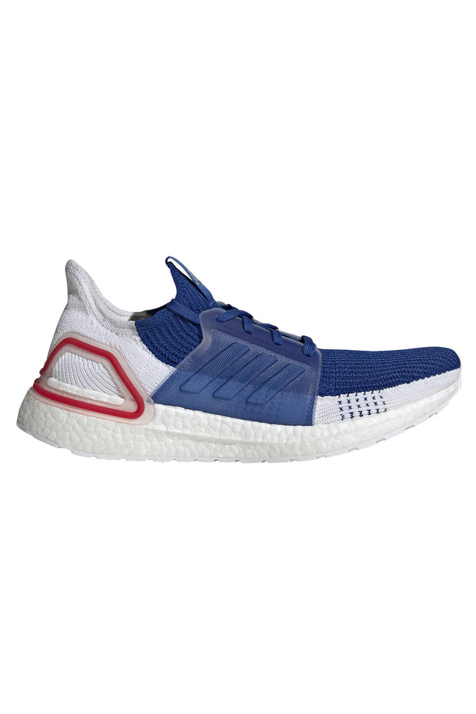 ultra boost red white and blue