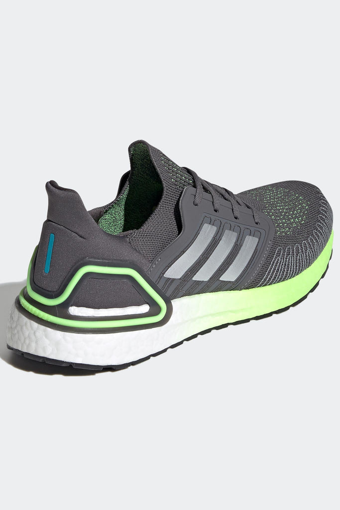 adidas grey and green shoes