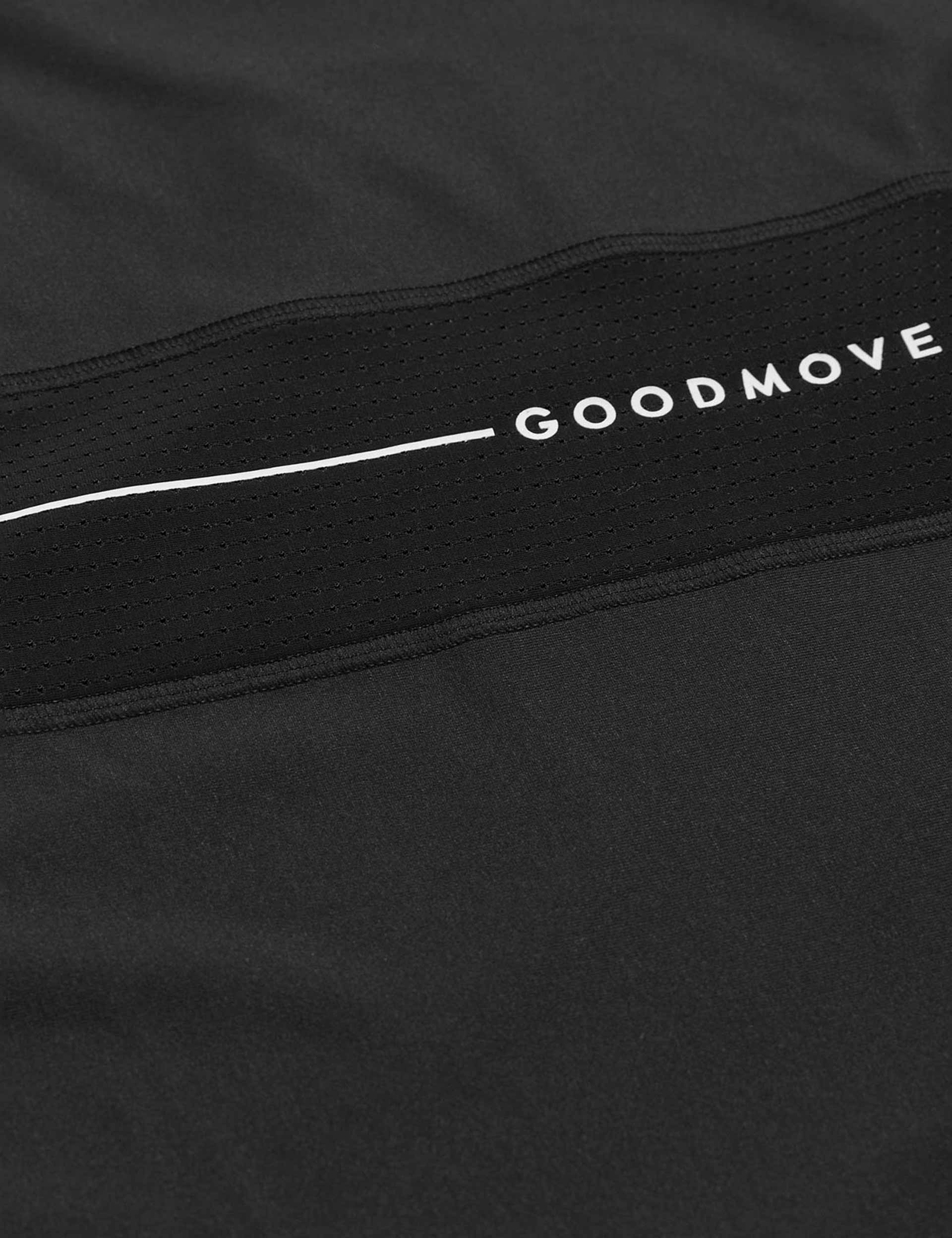 Goodmove | Scoop Neck Mesh Back T-Shirt - Black | The Sports Edit