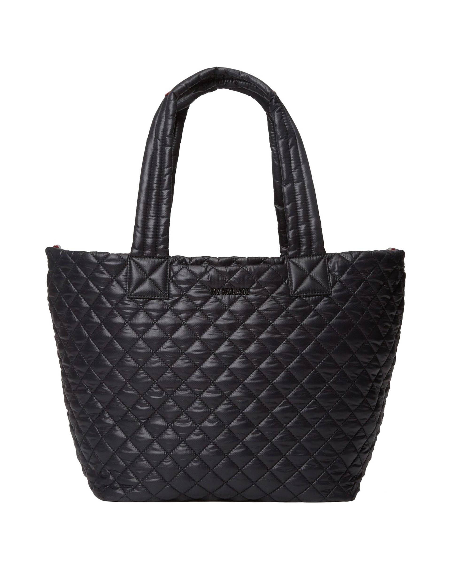 MZ Wallace | Medium Metro Tote Deluxe - Black | The Sports Edit