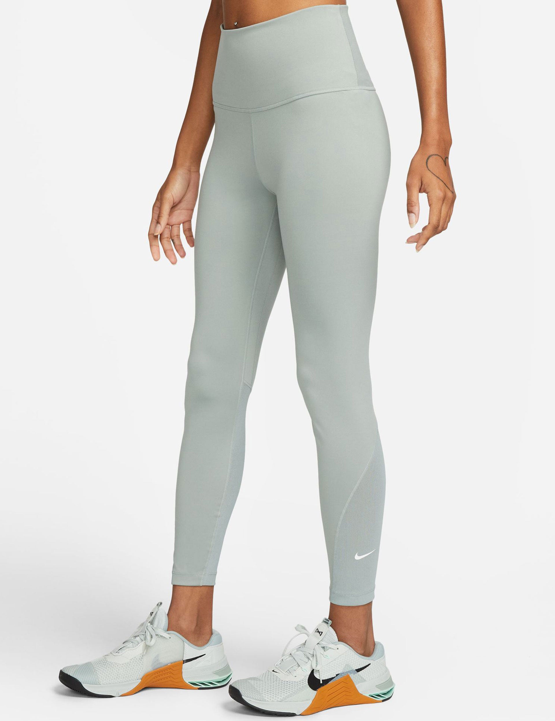 Nike One Training dri fit high rise 7/8 leggings in mica green