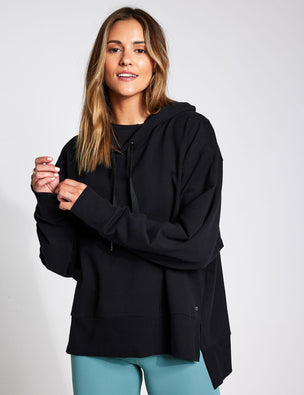 Girlfriend Collective | ReSet Hoodie - Black | The Sports Edit