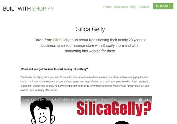 SilicaGelly Shopify