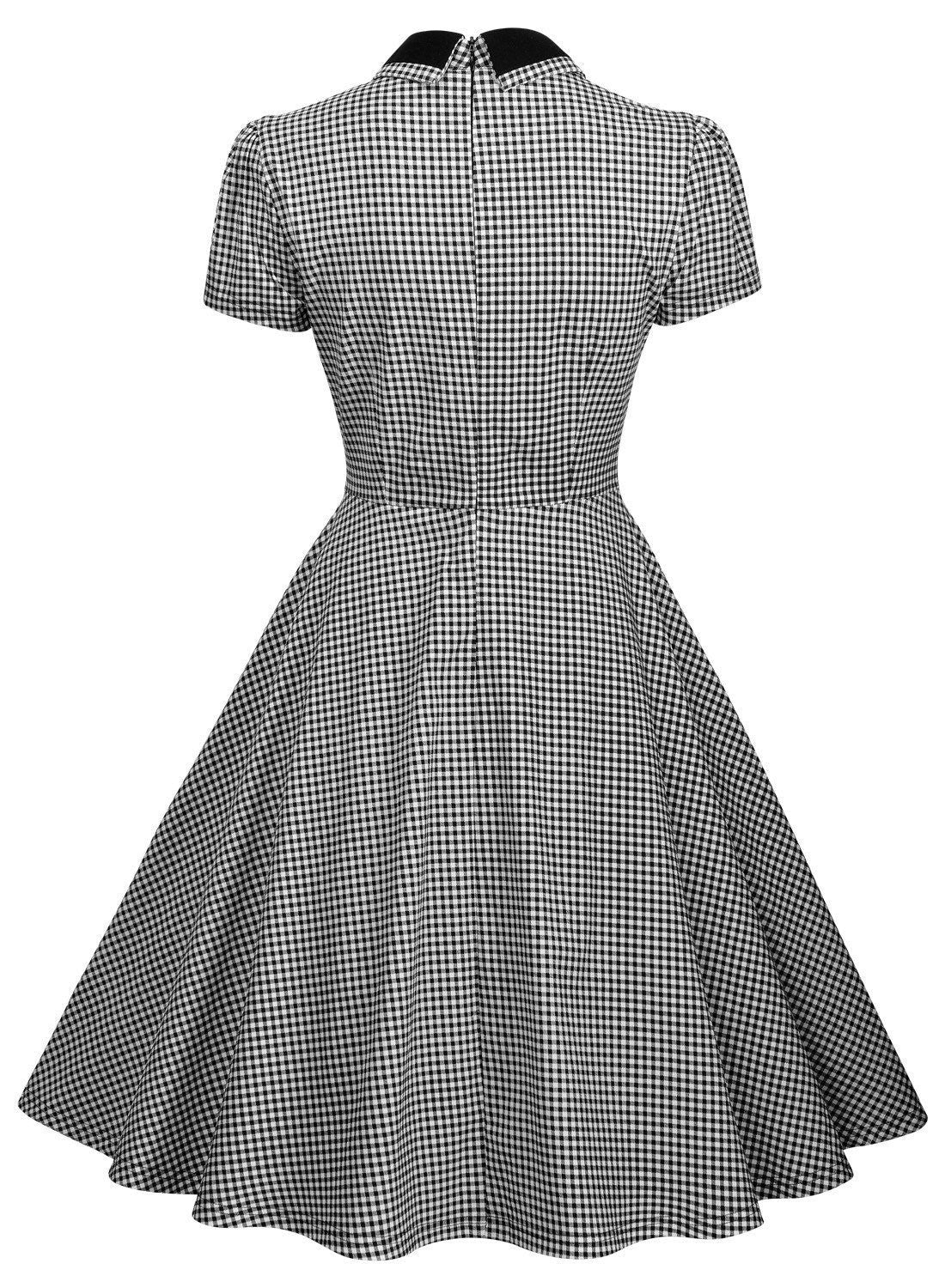 Polka Dots Cocktail Swing Dress