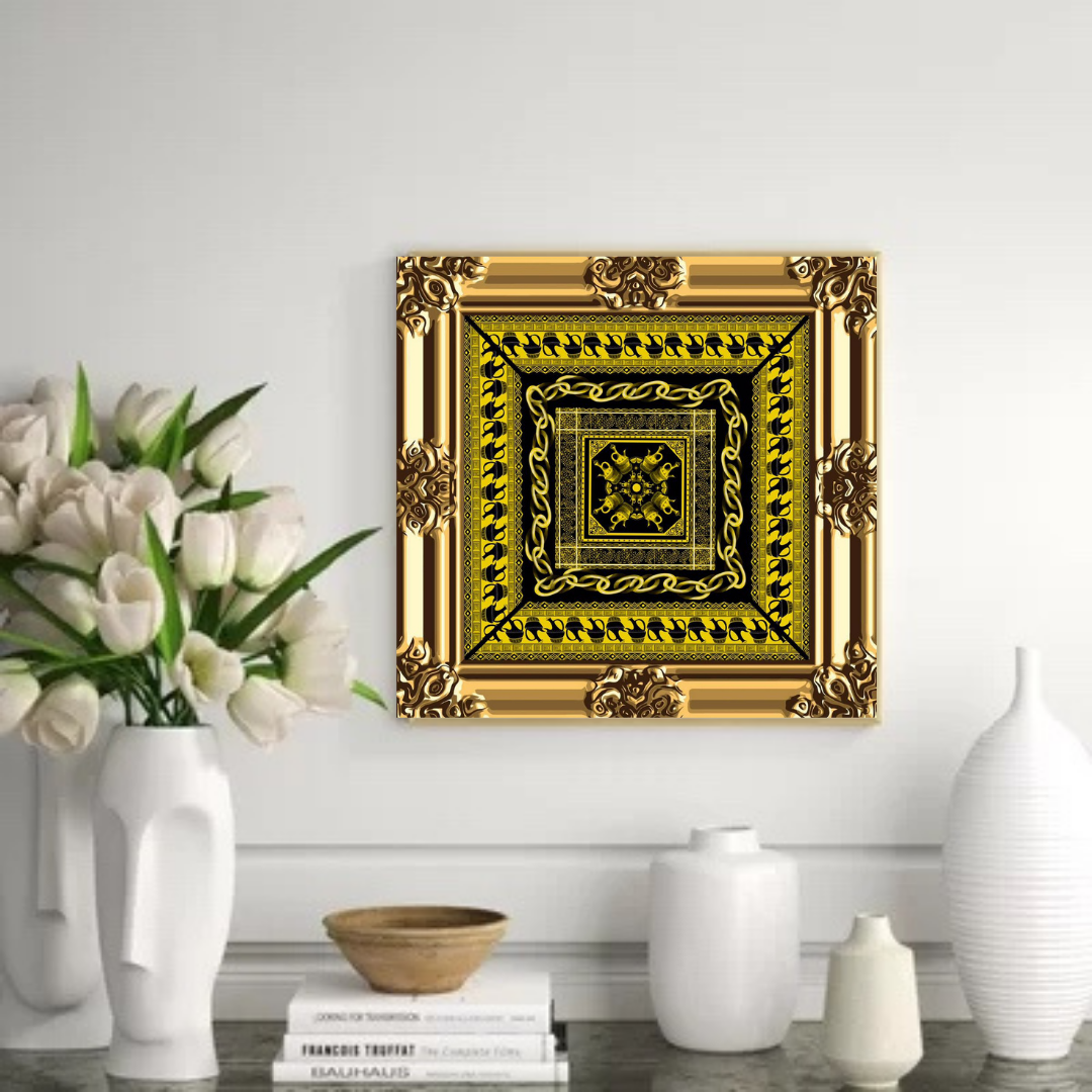 Framed silks of sheba Jebena scarf