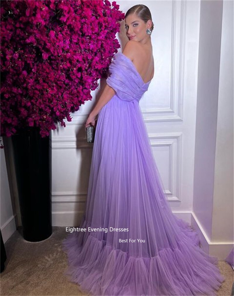 Dubai Off The Shoulder Tulle Gowns