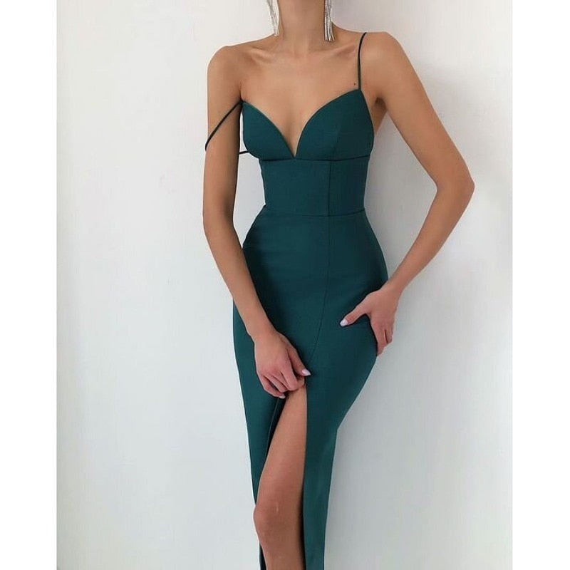 Audrey Midi Spaghetti Strap Dress