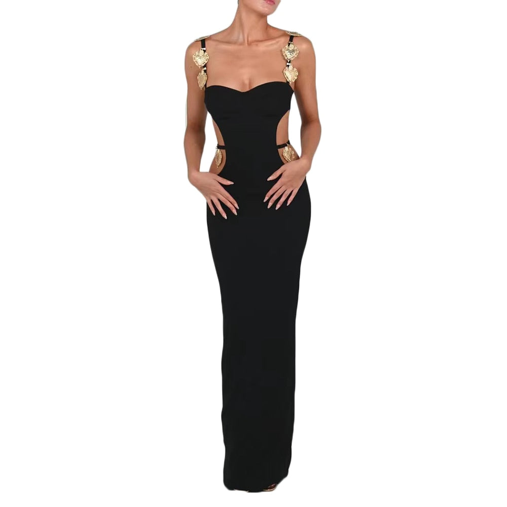 Crystal Cut-Out Bandage Dress