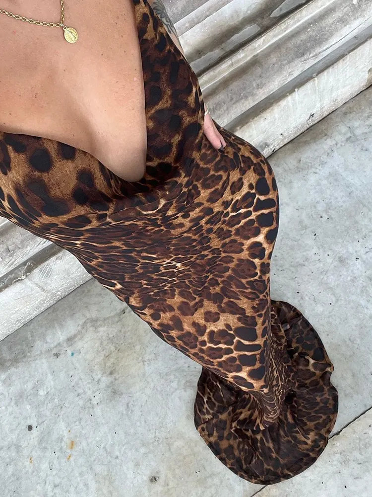 Julissa Leopard Long Dress