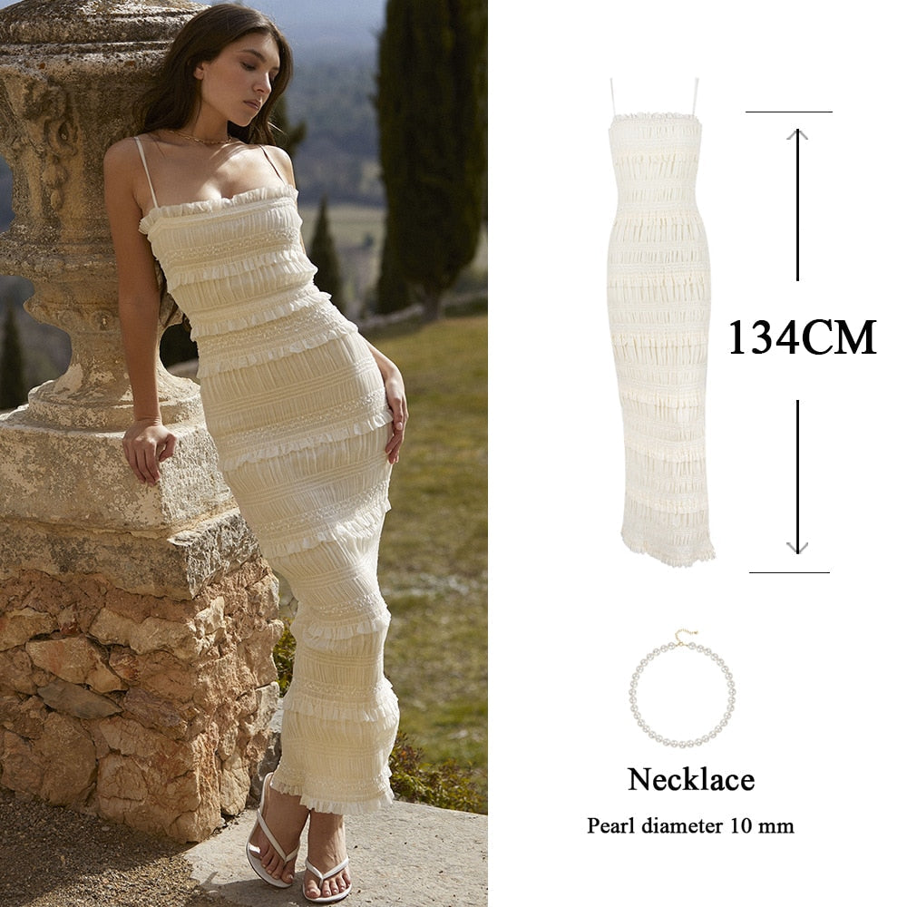 Julia Beige Maxi Formal Dress