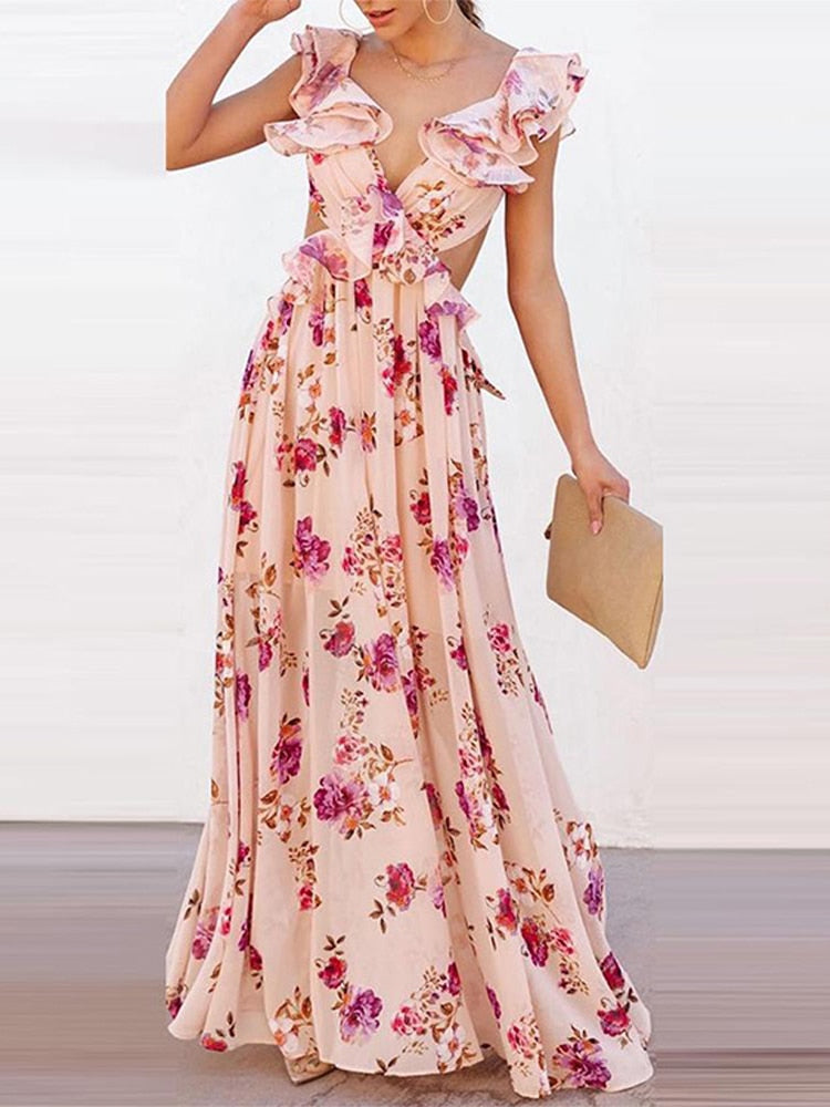 Fashion Printed Design Conscious Long Female Dresses