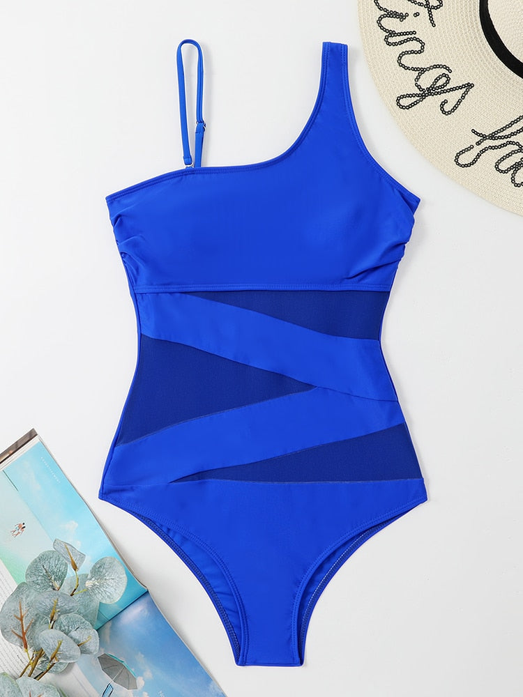 One Piece Sexy Mesh Swimwear