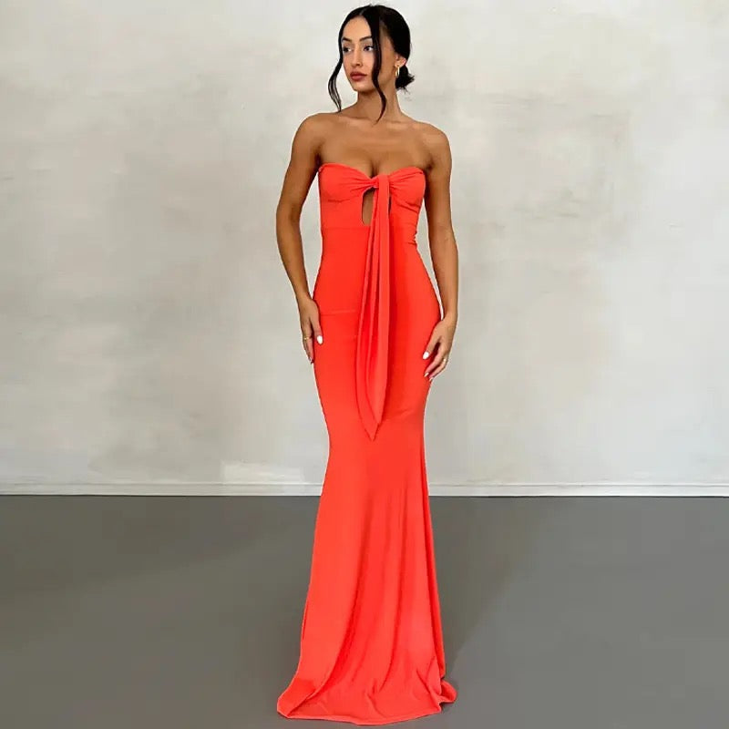 Tulum Strapless Backless Maxi Dress