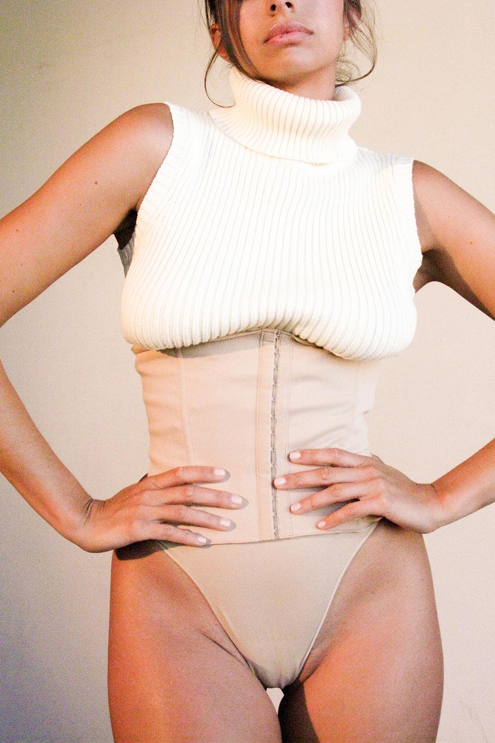 SCULPTING CORSET WAIST SHAPER – BEIGE