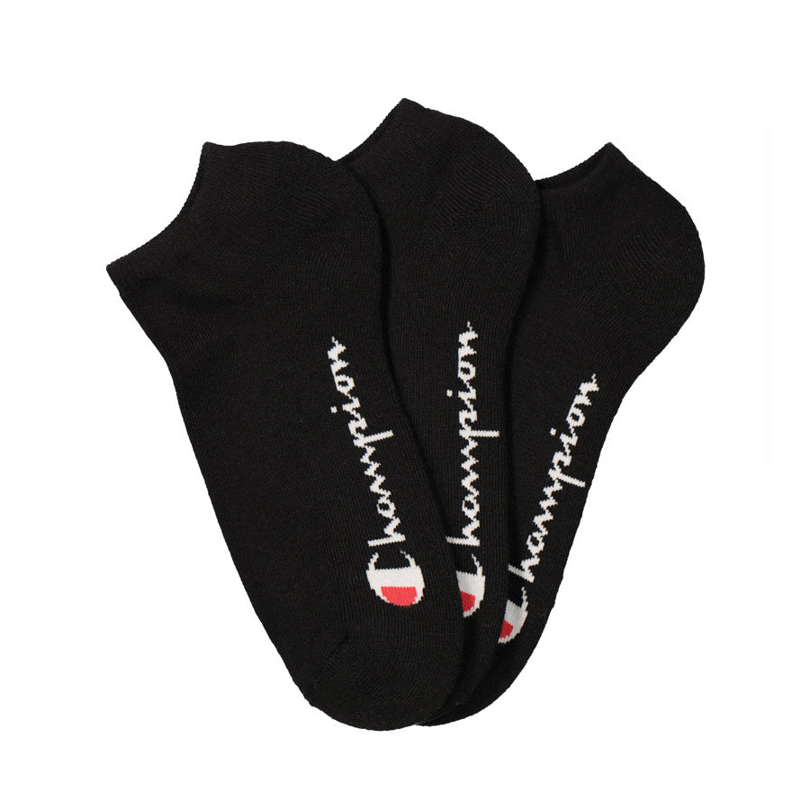 3pk Champion Script socks (low cut 