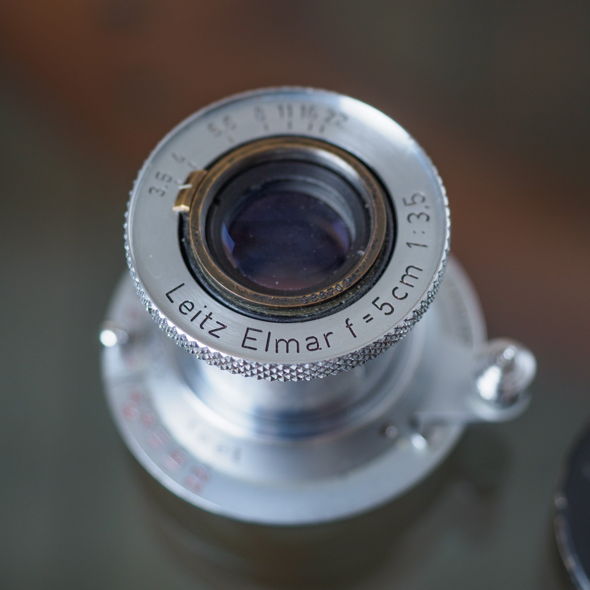 アイボリー×レッド ☆超極上美品☆LEICA elmar エルマー L 50mm F3.5